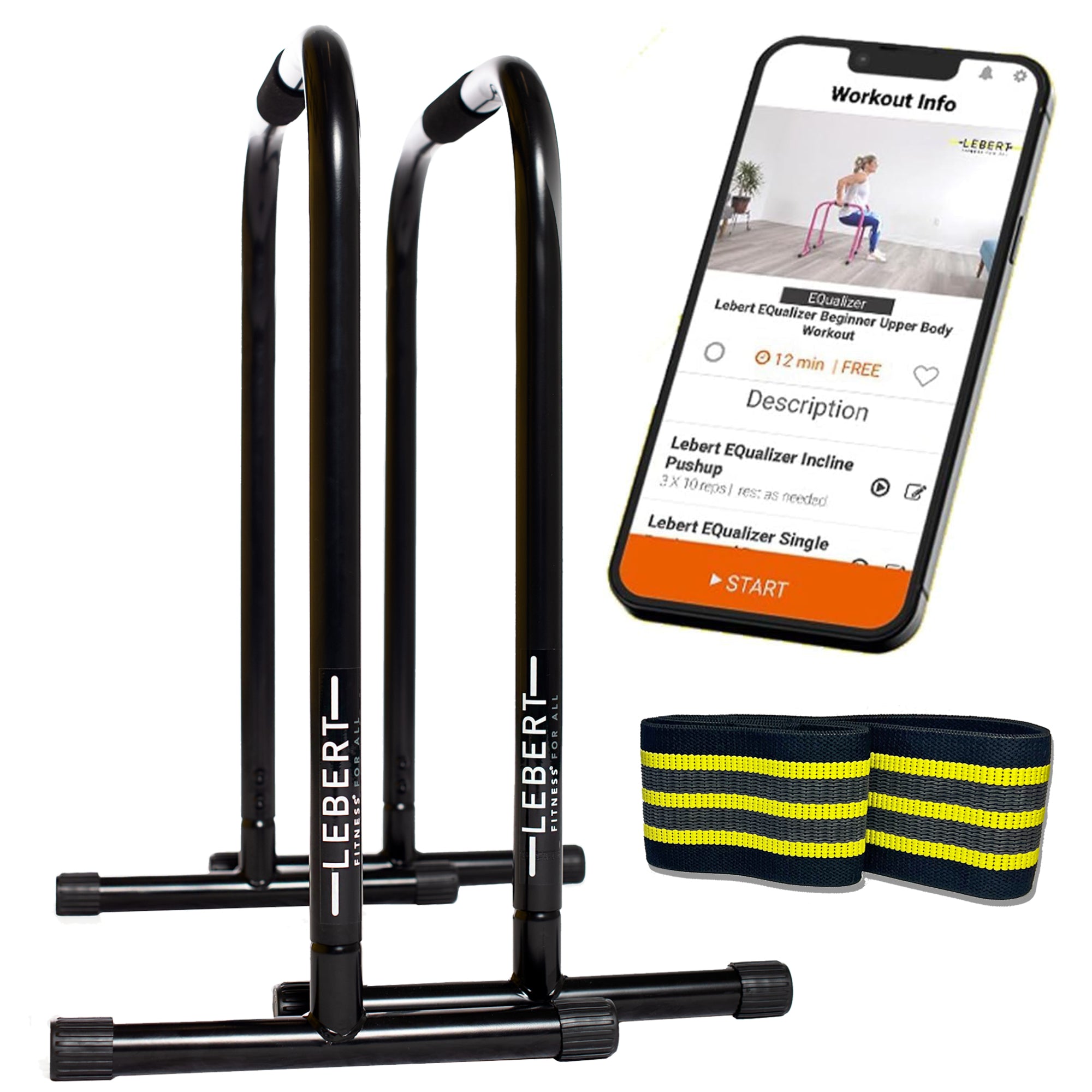 Lebert Fitnessディップススタンド【XLサイズ／耐181kg／新品】 Lebert EQualizer Total Body Strengthener XL | Lebert Fitness