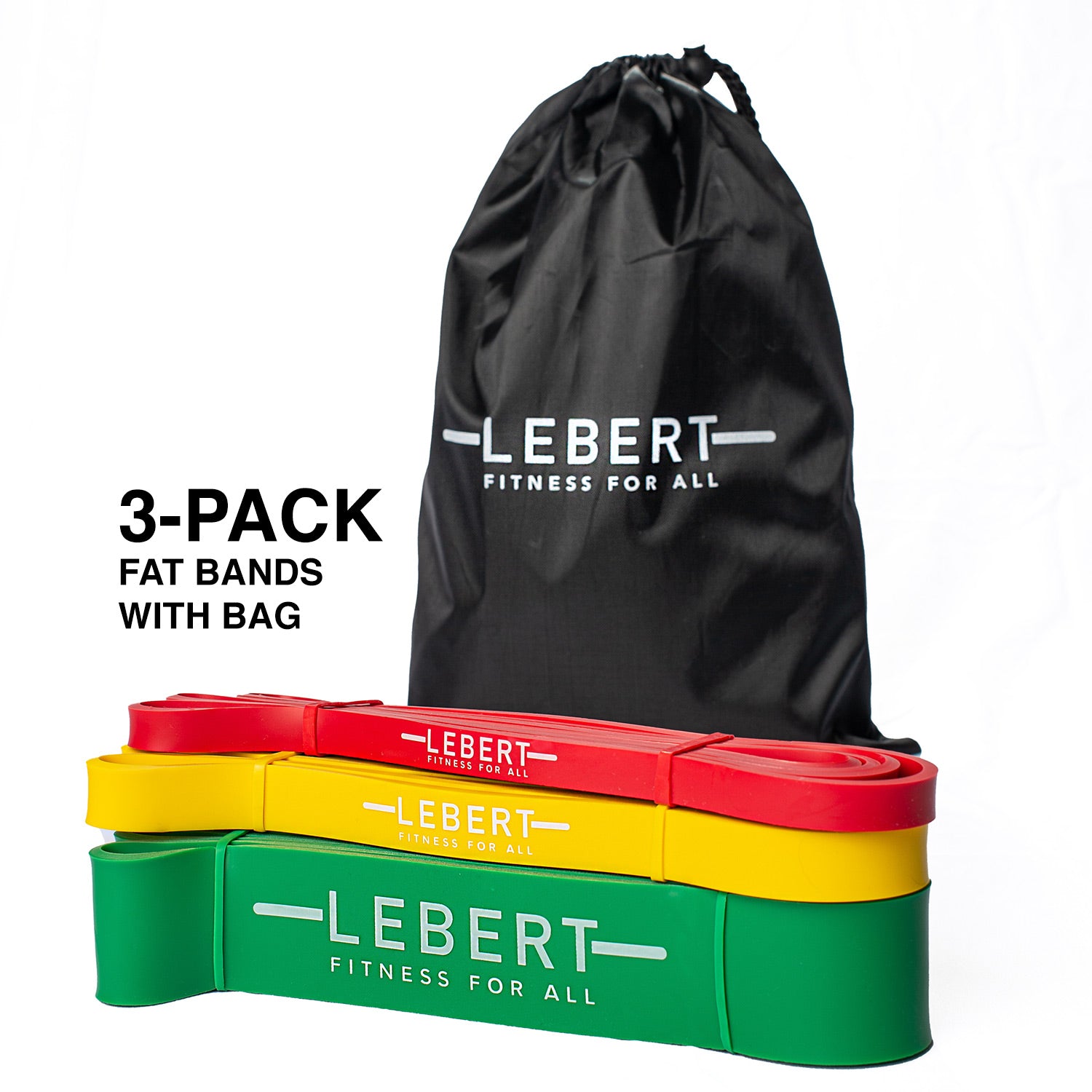 Lebert Functional Assisted Training (F.A.T) Bands 3-Pack with Bag